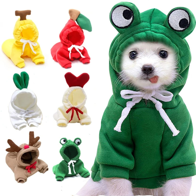 Cute Fruit Dog Fleece Hoodies
