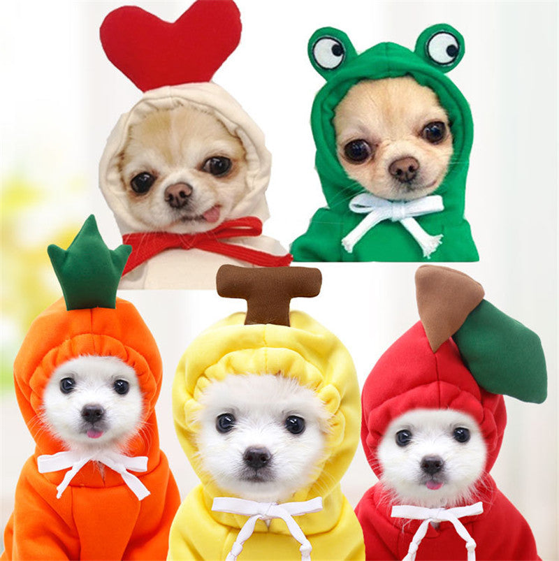 Cute Fruit Dog Fleece Hoodies